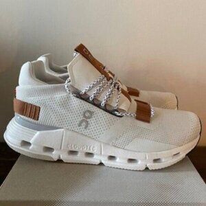 ON Running Cloud Cloudnova Women's White Sand Running Sneakers